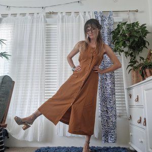 Maxi 70's era flowy dress